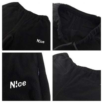 N!ce shop｜ナイスショップ Fleece Trousers Black フリース セットアップ セットアップ NC-JKPT02 ブラック サイズ：XL【倉吉店】