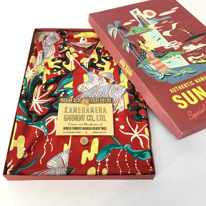 SUN SURF SPECIAL EDITION | サンサーフスペシャルエディション ORIENTAL UNDER SEA アロハシャツ 半袖シャツ SS31217 レッド サイズ：S【倉吉店】