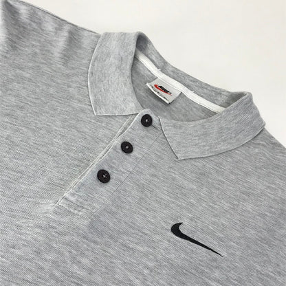 NIKE | ナイキ 90s ワンポイントロゴ ポロシャツ グレー サイズ：S【倉吉店】