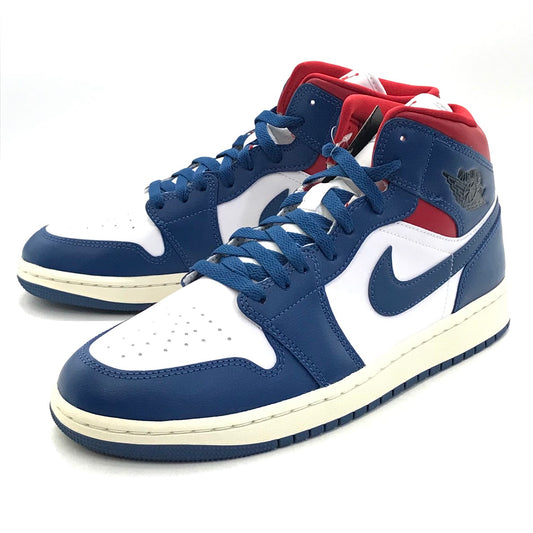 NIKE | ナイキ WMNS AIR JORDAN 1 MID スニーカー BQ6472-146 ホワイト/フレンチブルー/ジムレッド 27.5cm【倉吉店】