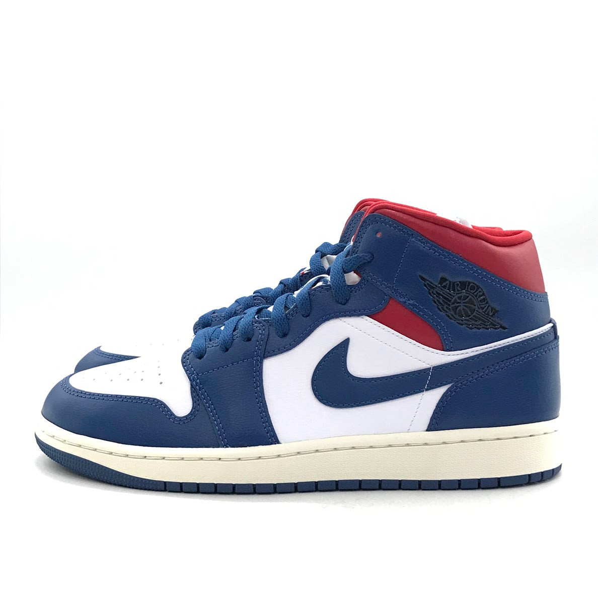 NIKE | ナイキ WMNS AIR JORDAN 1 MID スニーカー BQ6472-146 ホワイト/フレンチブルー/ジムレッド 27.5cm【倉吉店】