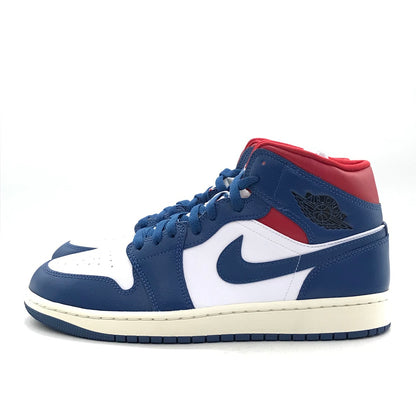 NIKE | ナイキ WMNS AIR JORDAN 1 MID スニーカー BQ6472-146 ホワイト/フレンチブルー/ジムレッド 27.5cm【倉吉店】