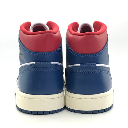 NIKE | ナイキ WMNS AIR JORDAN 1 MID スニーカー BQ6472-146 ホワイト/フレンチブルー/ジムレッド 27.5cm【倉吉店】
