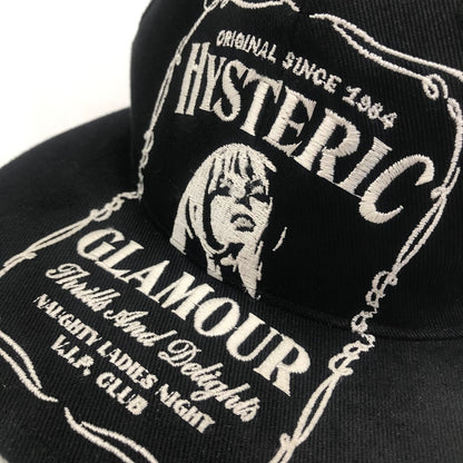 HYSTERIC GLAMOUR | ヒステリックグラマー HYS WHISKY刺繍 キャップ キャップ 02233QH09 ブラック【倉吉店】