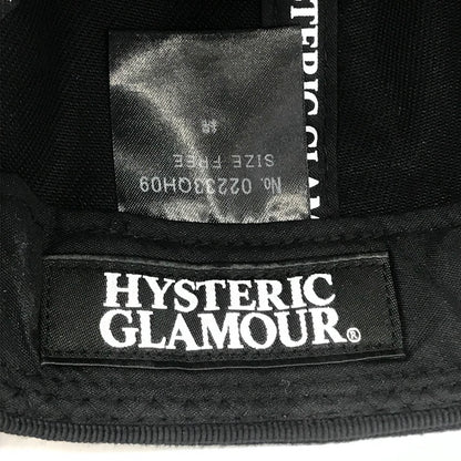 HYSTERIC GLAMOUR | ヒステリックグラマー HYS WHISKY刺繍 キャップ キャップ 02233QH09 ブラック【倉吉店】