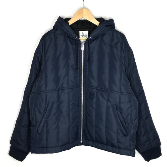 STUSSY | ステューシー Quilted Nylon Work キルテッドナイロンワークジャケット 中綿ジャケット 115858 ネイビー サイズ：L【倉吉店】