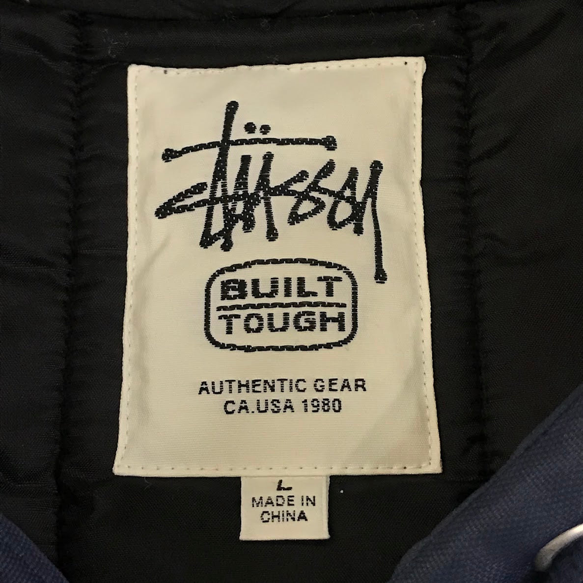 STUSSY | ステューシー Quilted Nylon Work キルテッドナイロンワークジャケット 中綿ジャケット 115858 ネイビー サイズ：L【倉吉店】