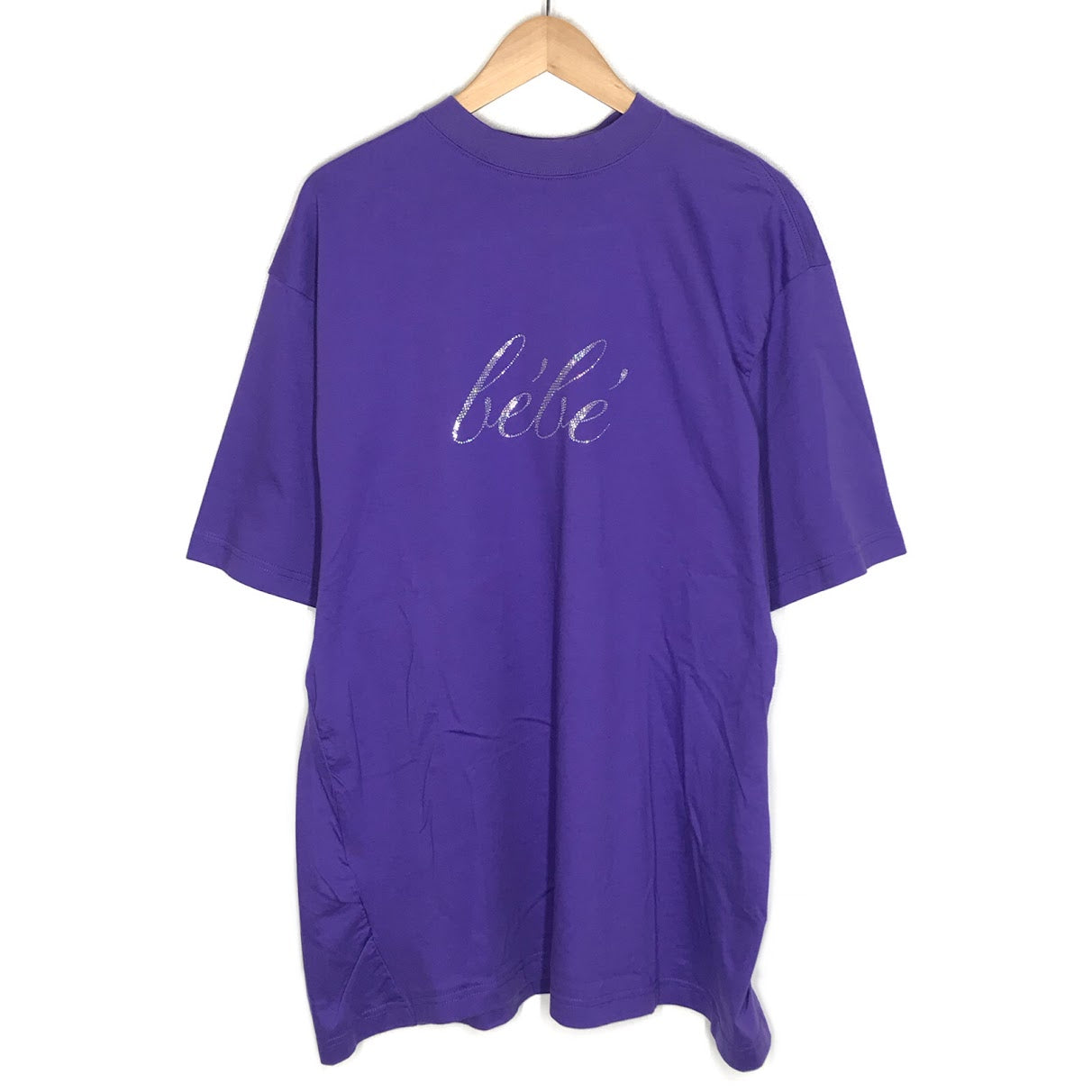 BALENCIAGA | バレンシアガ BEBE ラインストーン 半袖Ｔシャツ 681314 TLVH4 パープル サイズ：2【倉吉店】
