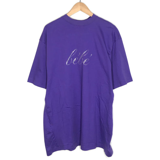 BALENCIAGA | バレンシアガ BEBE ラインストーン 半袖Ｔシャツ 681314 TLVH4 パープル サイズ：2【倉吉店】