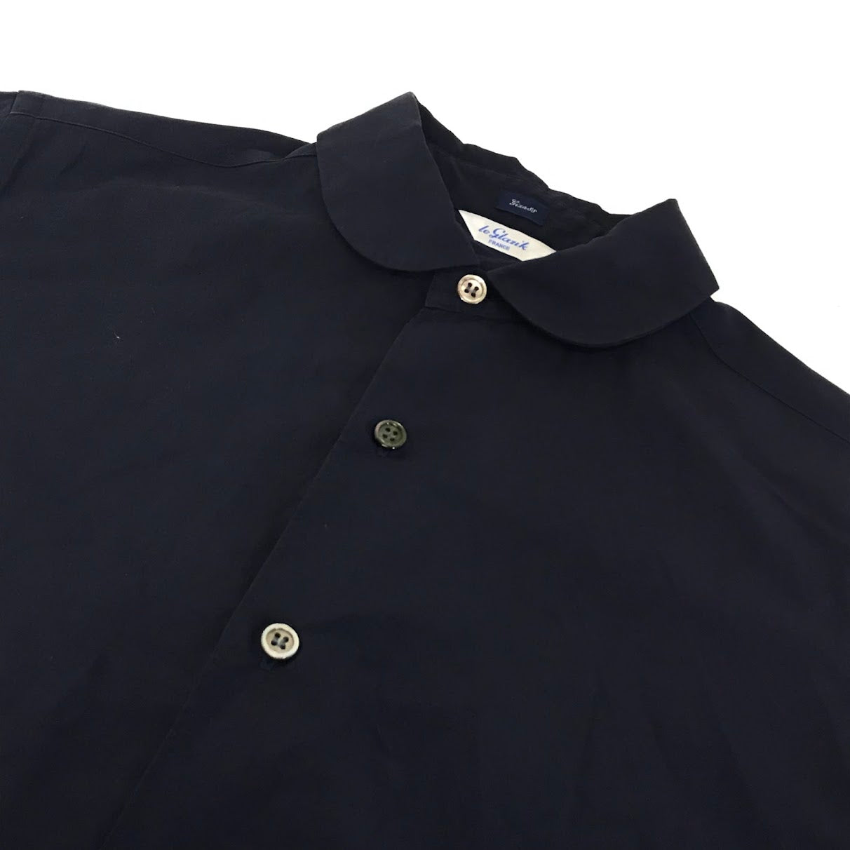 LE GLAZIK | ルグラジック ラウンドカラー長袖シャツ 長袖シャツ JL-3299 ネイビー サイズ：36【倉吉店】