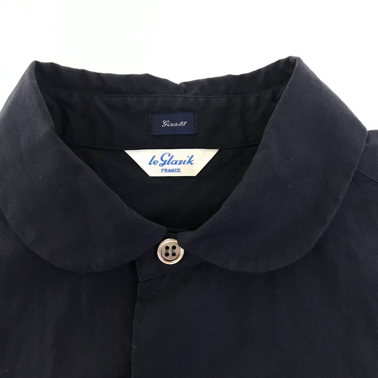 LE GLAZIK | ルグラジック ラウンドカラー長袖シャツ 長袖シャツ JL-3299 ネイビー サイズ：36【倉吉店】