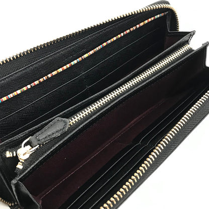 Paul Smith | ポール・スミス ジップストローグレイン ラウンドファスナー長財布 長財布 ブラック【倉吉店】【代金引換不可・日時指定不可】【ポスト投函】