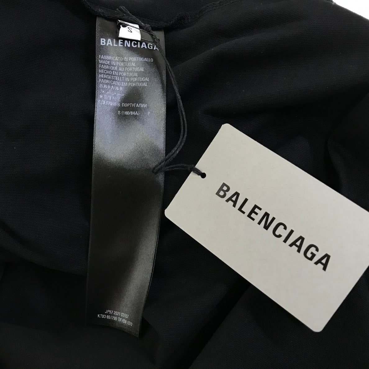 BALENCIAGA | バレンシアガ デストロイ加工ロゴプリント 半袖Ｔシャツ 651795 TKVB8 ブラック サイズ：S【倉吉店】