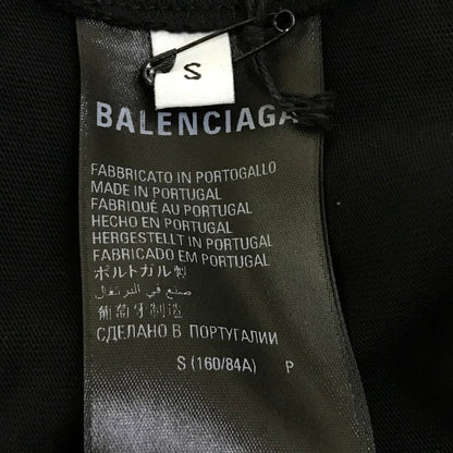 BALENCIAGA | バレンシアガ デストロイ加工ロゴプリント 半袖Ｔシャツ 651795 TKVB8 ブラック サイズ：S【倉吉店】
