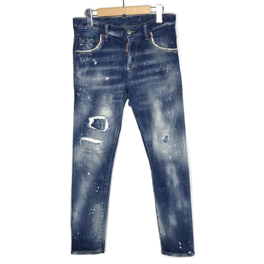 DSQUARED2 | ディースクエアード Skater Jean スケーター ジーンズ ダメージ・リペア加工 デニムパンツ S71LB0452 S30342 インディゴ サイズ：42【倉吉店】