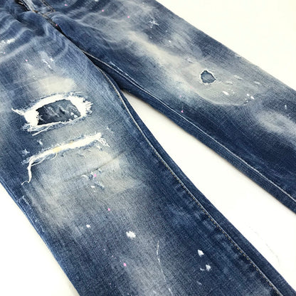 DSQUARED2 | ディースクエアード Skater Jean スケーター ジーンズ ダメージ・リペア加工 デニムパンツ S71LB0452 S30342 インディゴ サイズ：42【倉吉店】