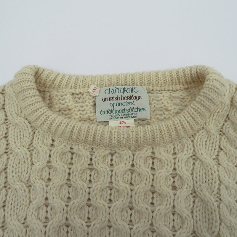 VINTAGE衣料 | ヴィンテージイリョウ Clady Knit ｱｲﾙﾗﾝﾄﾞ製 ニット アイボリー サイズ：XXL【瀬戸大橋店】