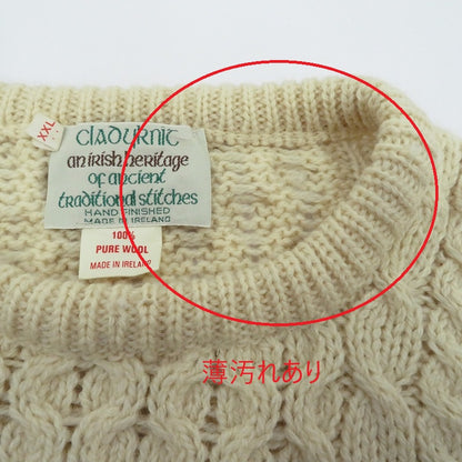 VINTAGE衣料 | ヴィンテージイリョウ Clady Knit ｱｲﾙﾗﾝﾄﾞ製 ニット アイボリー サイズ：XXL【瀬戸大橋店】