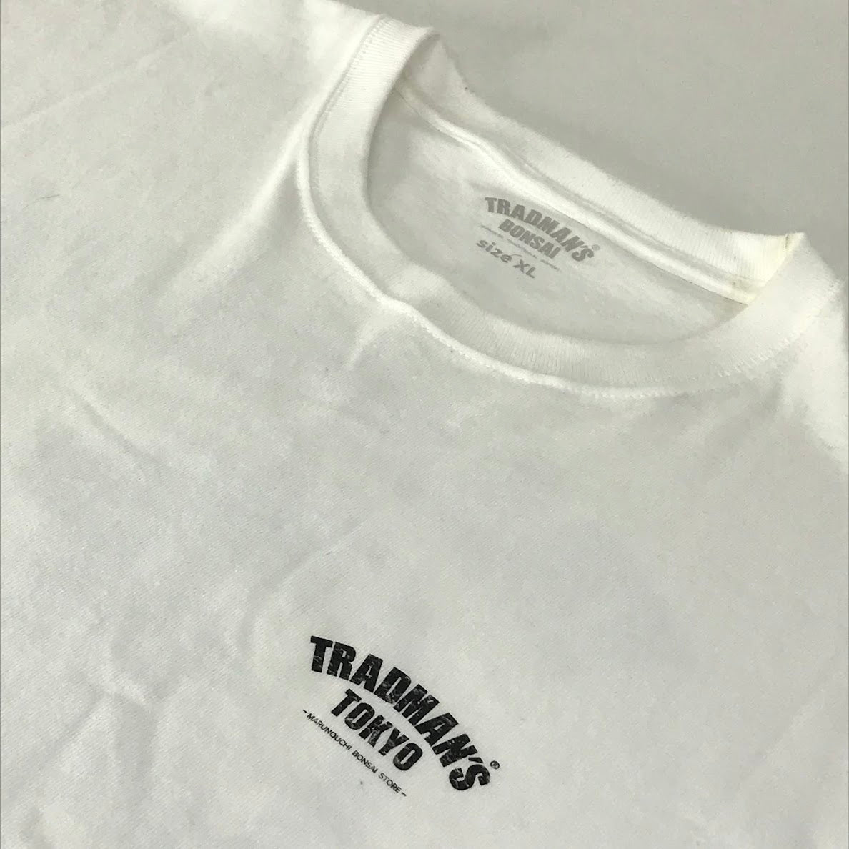 TRADMAN'S TOKYO｜トラッドマンズ トウキョウ BONSAI 盆栽 半袖Ｔシャツ ホワイト サイズ：XL【倉吉店】【代金引換不可・日時指定不可】【ポスト投函】