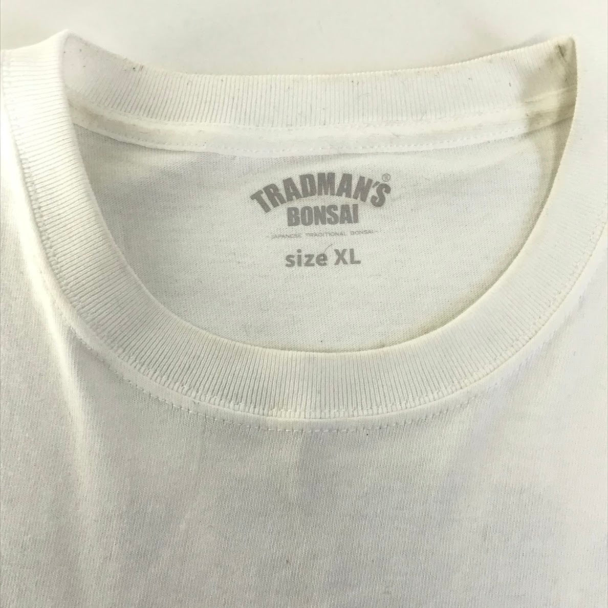 TRADMAN'S TOKYO｜トラッドマンズ トウキョウ BONSAI 盆栽 半袖Ｔシャツ ホワイト サイズ：XL【倉吉店】【代金引換不可・日時指定不可】【ポスト投函】