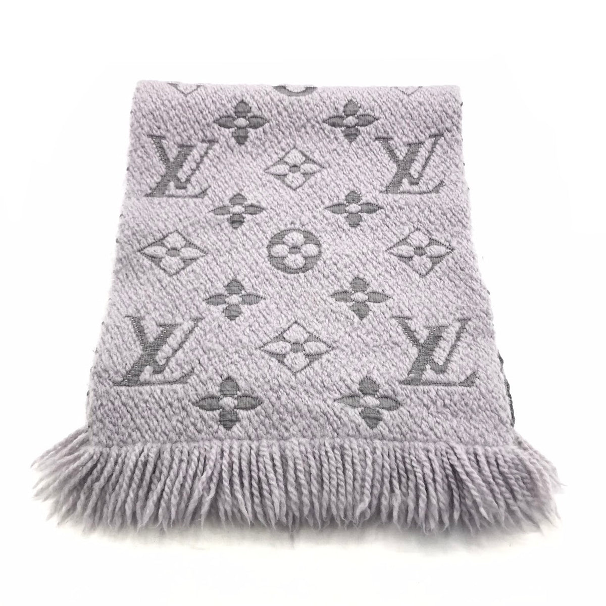 LOUIS VUITTON | ルイ・ヴィトン エシャルプ ロゴマニア/フリンジマフラー マフラー M74742 グレー【倉吉店】
