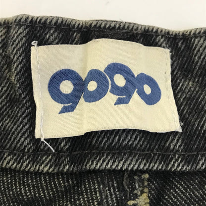 9090｜ナインティナインティ　Heisei Logo Wide Tuck Denim Pants デニムパンツ NN1809 ブラック サイズ：L【倉吉店】