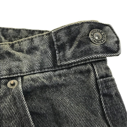 9090｜ナインティナインティ　Heisei Logo Wide Tuck Denim Pants デニムパンツ NN1809 ブラック サイズ：L【倉吉店】