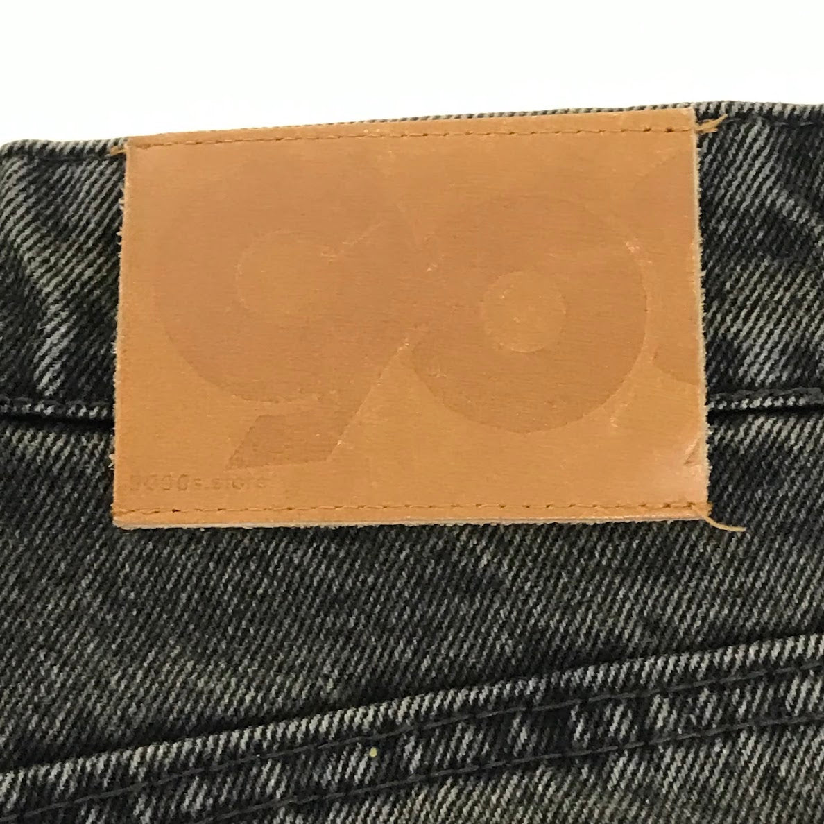 9090｜ナインティナインティ　Heisei Logo Wide Tuck Denim Pants デニムパンツ NN1809 ブラック サイズ：L【倉吉店】