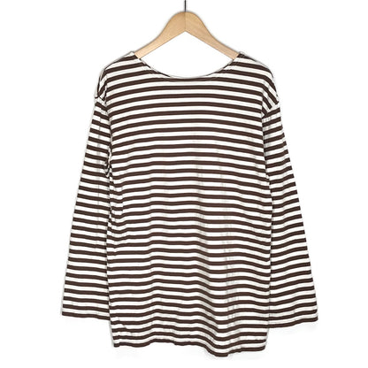 THE SHINZONE | シンゾーン MARINE BORDER LONG SLEEVE TEE ボーダー柄 長袖Ｔシャツ 24SMSCU14 ブラウン【倉吉店】【代金引換不可・日時指定不可】【ポスト投函】