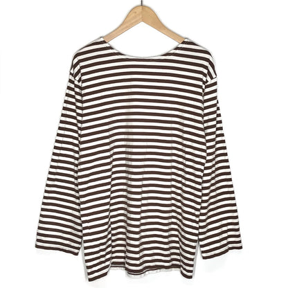 THE SHINZONE | シンゾーン MARINE BORDER LONG SLEEVE TEE ボーダー柄 長袖Ｔシャツ 24SMSCU14 ブラウン【倉吉店】【代金引換不可・日時指定不可】【ポスト投函】