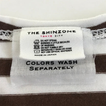 THE SHINZONE | シンゾーン MARINE BORDER LONG SLEEVE TEE ボーダー柄 長袖Ｔシャツ 24SMSCU14 ブラウン【倉吉店】【代金引換不可・日時指定不可】【ポスト投函】