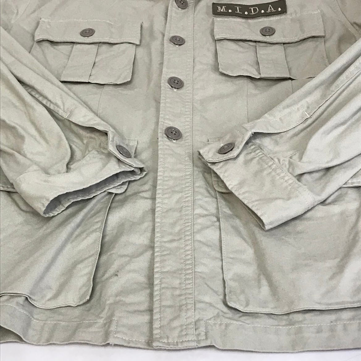 M.I.D.A | ミダ SPINKER DRILL Bush Jacket ブッシュジャケット その他アウター M221100 グレー サイズ：M【倉吉店】