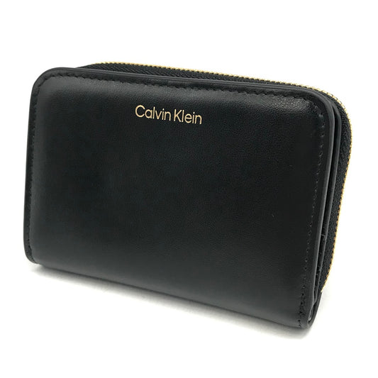 Calvin Klein | カルバンクライン CK MEDIUM FLAP ZIP AROUND 二つ折り財布 LV04F1075G ブラック【倉吉店】