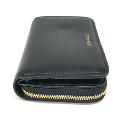 Calvin Klein | カルバンクライン CK MEDIUM FLAP ZIP AROUND 二つ折り財布 LV04F1075G ブラック【倉吉店】