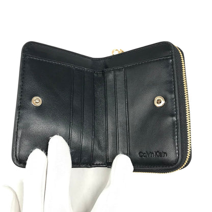 Calvin Klein | カルバンクライン CK MEDIUM FLAP ZIP AROUND 二つ折り財布 LV04F1075G ブラック【倉吉店】