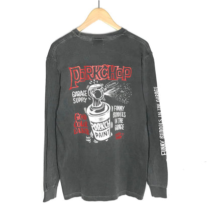 PORK CHOP | ポークチョップ 長袖Ｔシャツ グレー サイズ：M【倉吉店】【代金引換不可・日時指定不可】【ポスト投函】