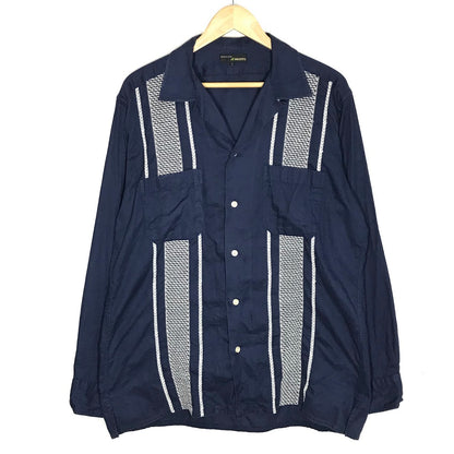 MOJITO｜モヒート ABSHINTH SHIRT Bar.2.0 長袖シャツ 2082-1105 ネイビー サイズ：L【倉吉店】