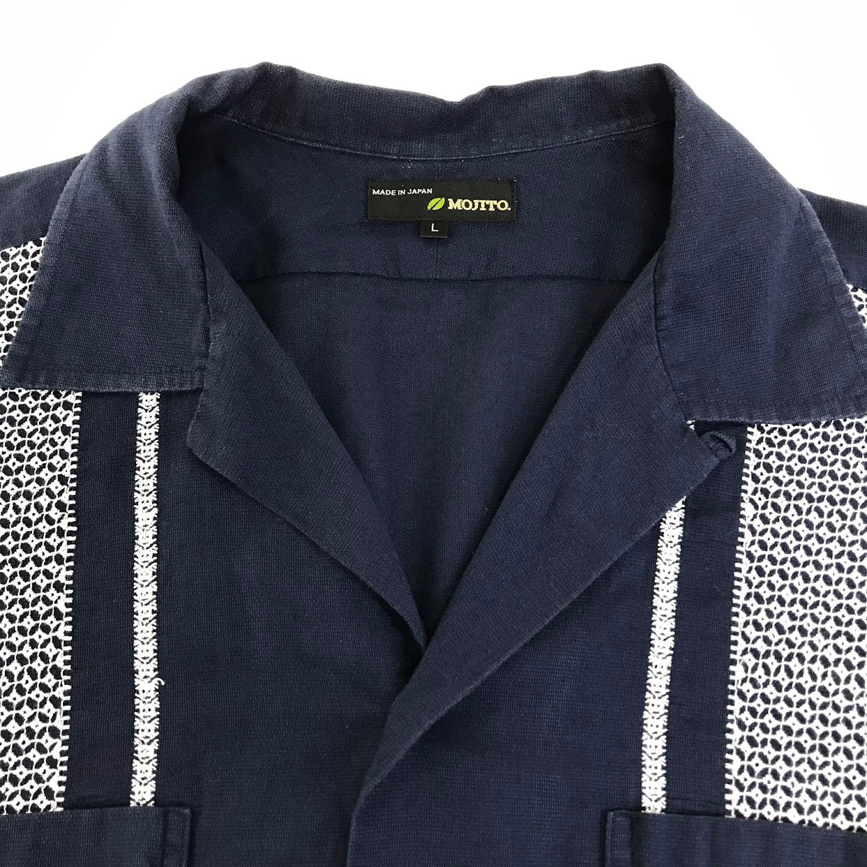 MOJITO｜モヒート ABSHINTH SHIRT Bar.2.0 長袖シャツ 2082-1105 ネイビー サイズ：L【倉吉店】