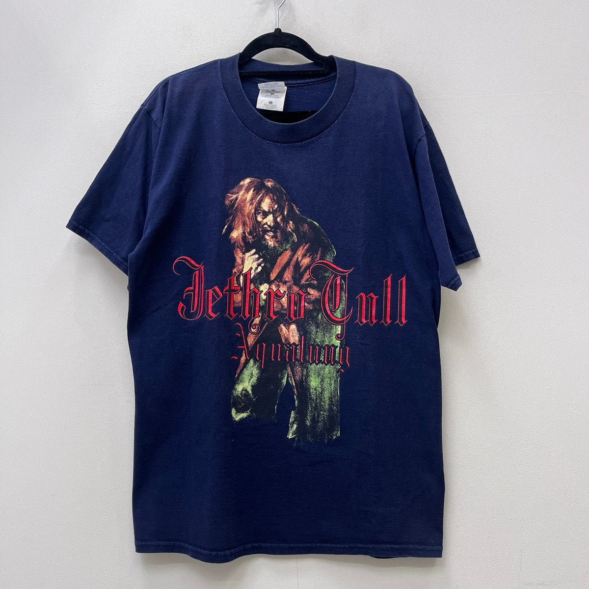 JETHRO TULL:AQUA LUNG GILDAN二枚タグ 半袖Ｔシャツ ネイビー サイズ：L【加古川店】