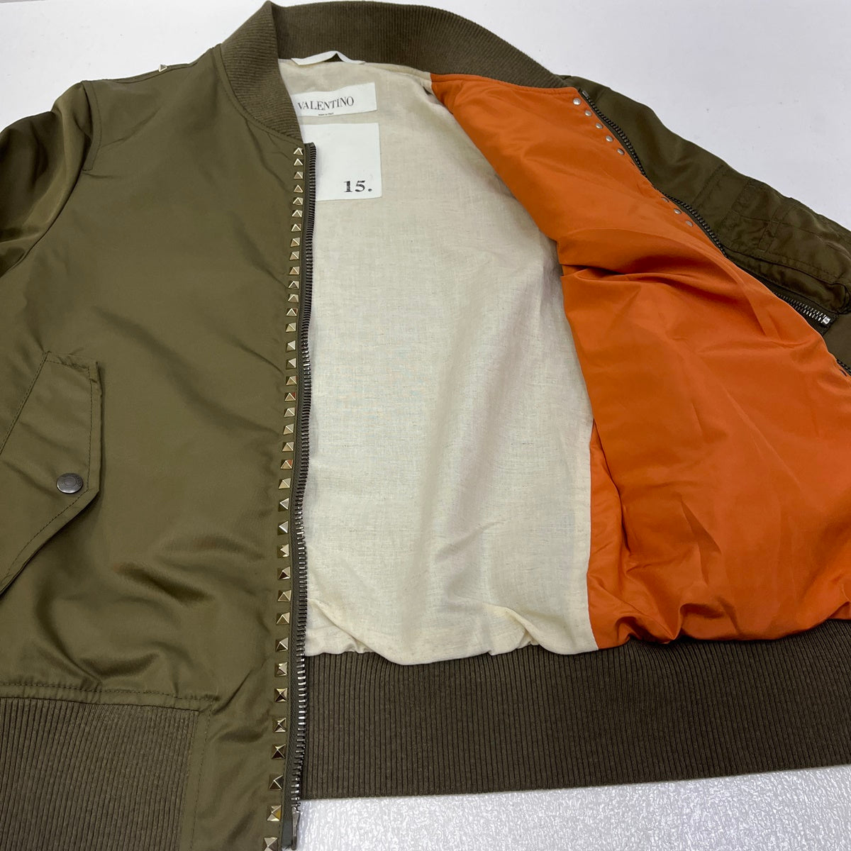 Valentino Garavani | ヴァレンティノ・ガラヴァーニ STUDS BOMBER JACKET ミリタリージャケット PV3C11602KP カーキ【加古川店】
