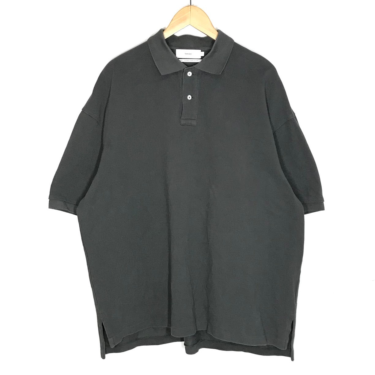 Graphpaper | グラフペーパー Cotton Pique Jersey S/S POLO ポロシャツ GM221-70230 チャコールグレー【倉吉店】