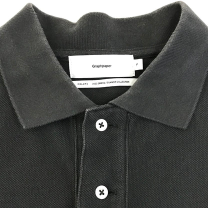 Graphpaper | グラフペーパー Cotton Pique Jersey S/S POLO ポロシャツ GM221-70230 チャコールグレー【倉吉店】