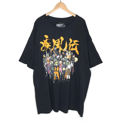 NARUTO-ナルト-疾風伝/全員集合 半袖Ｔシャツ ブラック サイズ：XXXL【倉吉店】【代金引換不可・日時指定不可】【ポスト投函】