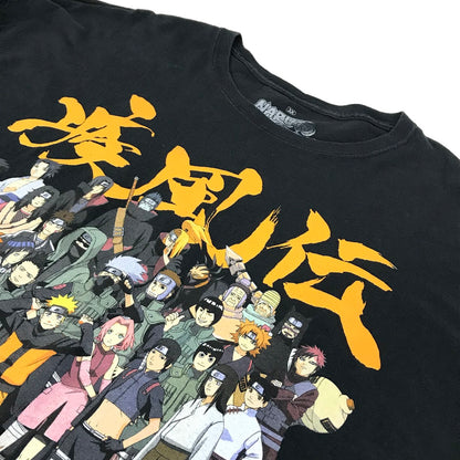 NARUTO-ナルト-疾風伝/全員集合 半袖Ｔシャツ ブラック サイズ：XXXL【倉吉店】【代金引換不可・日時指定不可】【ポスト投函】