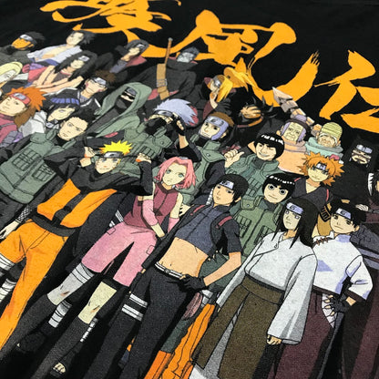 NARUTO-ナルト-疾風伝/全員集合 半袖Ｔシャツ ブラック サイズ：XXXL【倉吉店】【代金引換不可・日時指定不可】【ポスト投函】