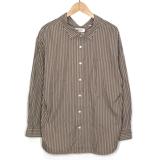 GYMPHLEX | ジムフレックス ストライプ柄 長袖シャツ J-1355 ブラウン系【倉吉店】