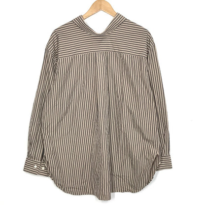GYMPHLEX | ジムフレックス ストライプ柄 長袖シャツ J-1355 ブラウン系【倉吉店】