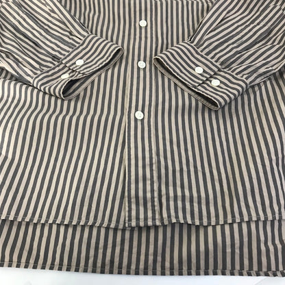 GYMPHLEX | ジムフレックス ストライプ柄 長袖シャツ J-1355 ブラウン系【倉吉店】