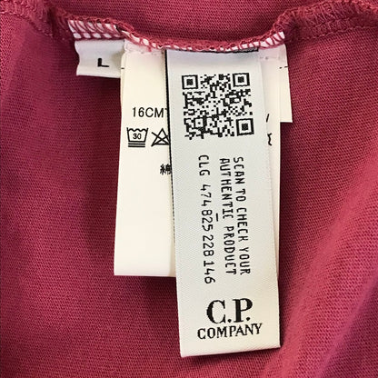 C.P.Company | シーピーカンパニー ロゴ刺繍 半袖Ｔシャツ 16CMTS068A レッド サイズ：L【倉吉店】