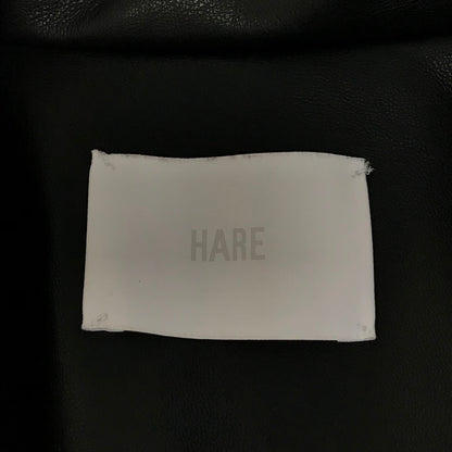 HARE | ハレ フェイクレザー切替コート トレンチコート HAL07337AD ネイビー×ブラック【倉吉店】
